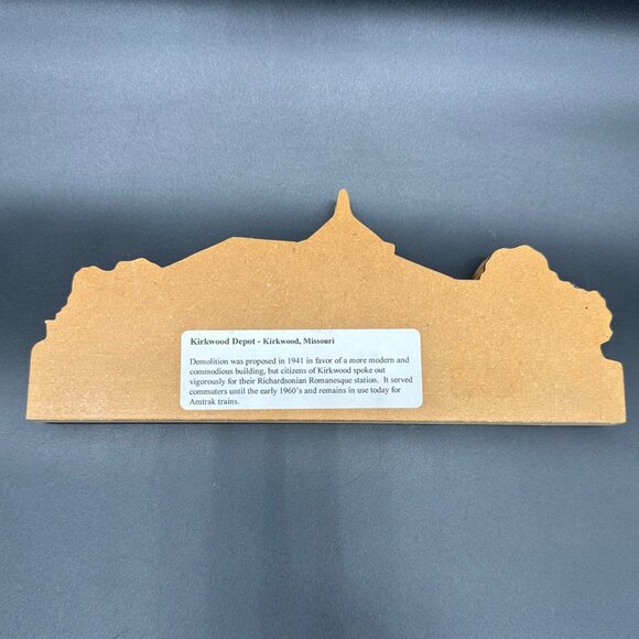 Reinbrook Shelf Sitter Kirkwood Missouri Train Depot Plaque 2006 JC Favorite - Picture 3 of 12